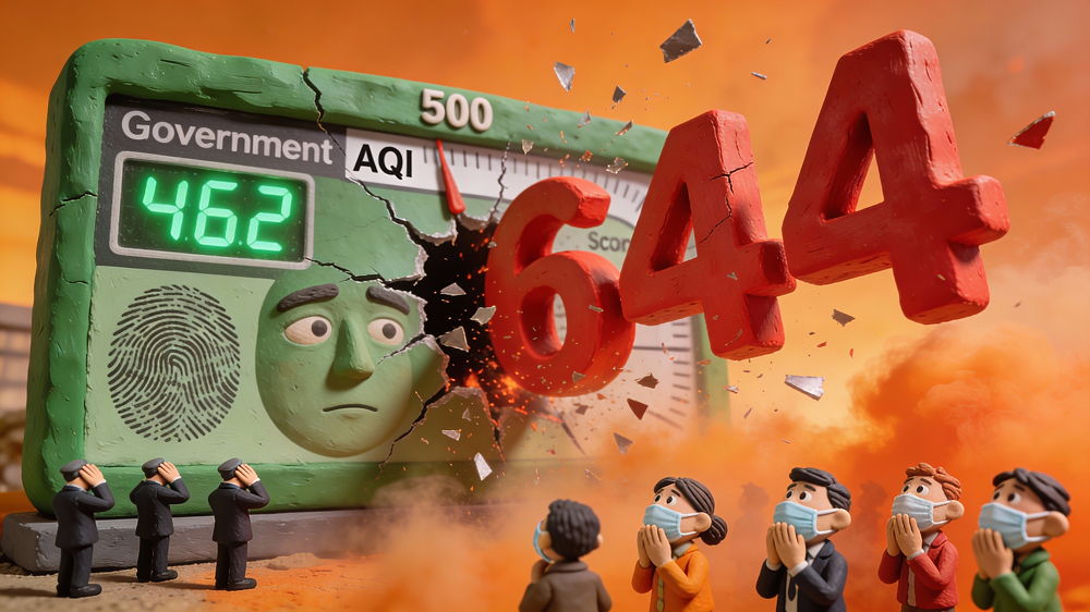 Delhi Chokes at AQI 644