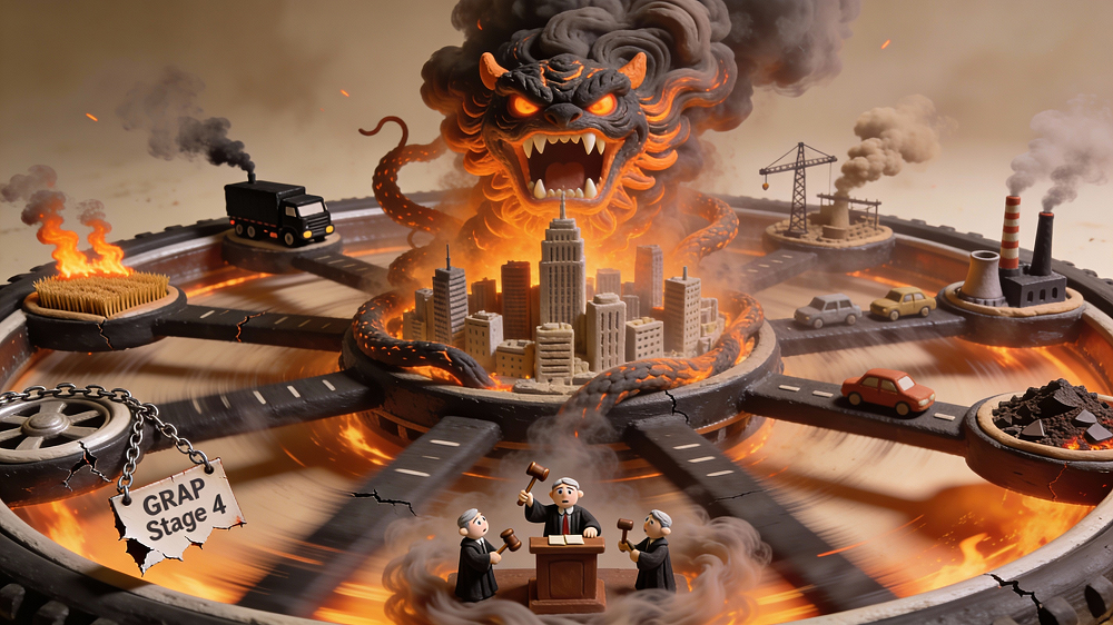 Factories, trucks and stubble smoke feeding Delhi smog